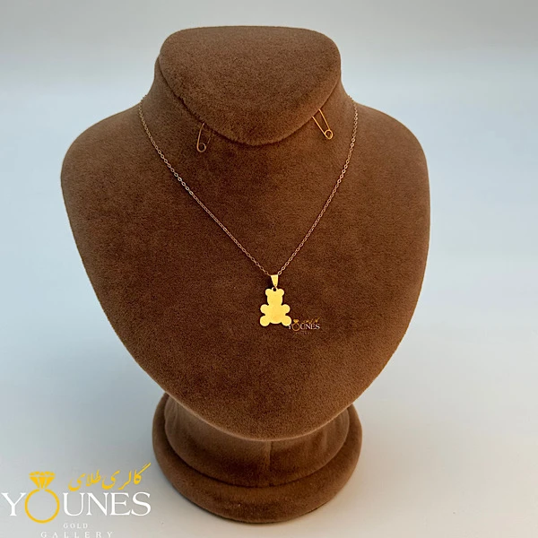 آویز تدی خرس طلا لیزری